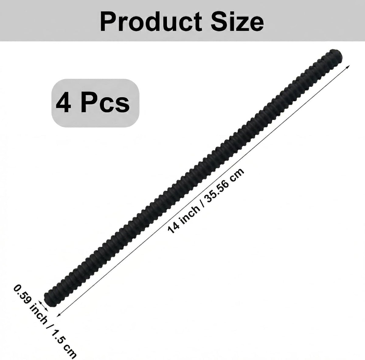 Oven Rack Guards, 14 Inch, Black, 8-Pack