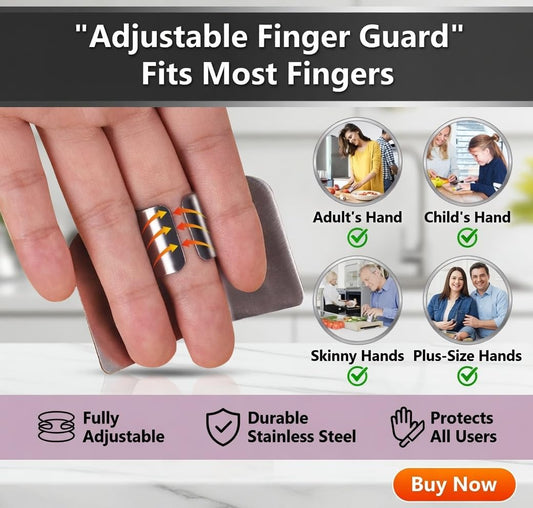 wefaner Stainless Steel Finger Guards for Cutting, Hand Protector Finger Protector Avoid Injury When Cutting Vegetables, Meat, Slicing and Dicing Safe Chopping Tools. (2)