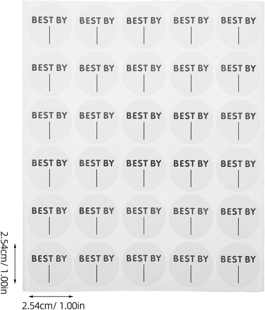 10 Sheets Removable Food Date Labels,1 Inch Best by Labels, Freezer Date Stickers, Waterproof Food Storage Stickers Easy Clean No Residue, 30pcs/Sheet