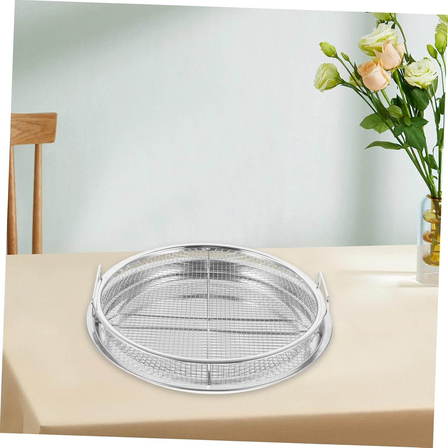 POPETPOP Stainless Steel Barbecue Tray Set for Outdoor Grilling Snacking and Baking Includes Grill Prep Trays Oil Drain Plate