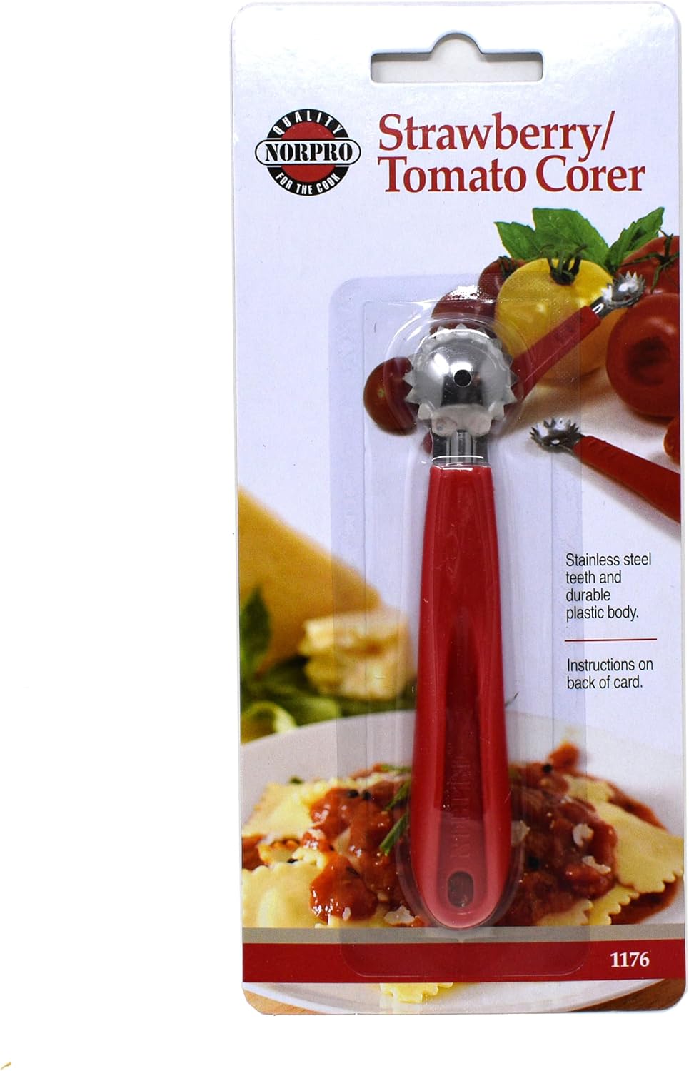 Norpro Stainless Steel Tomato Corer and Strawberry Huller Tool
