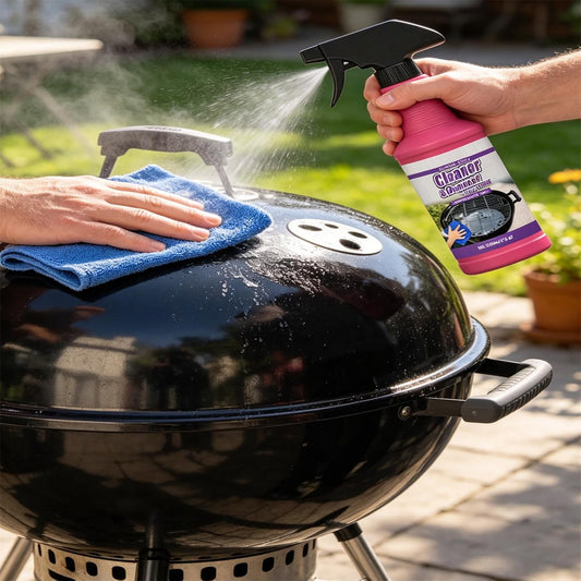 120ml Fast-Acting Heavy-Duty Grill Degreaser Spray,BBQ Grill Cleaner With Cleaning Brush,Quick Foaming,Smoky Stains, And Stubborn Grease (1pcs)