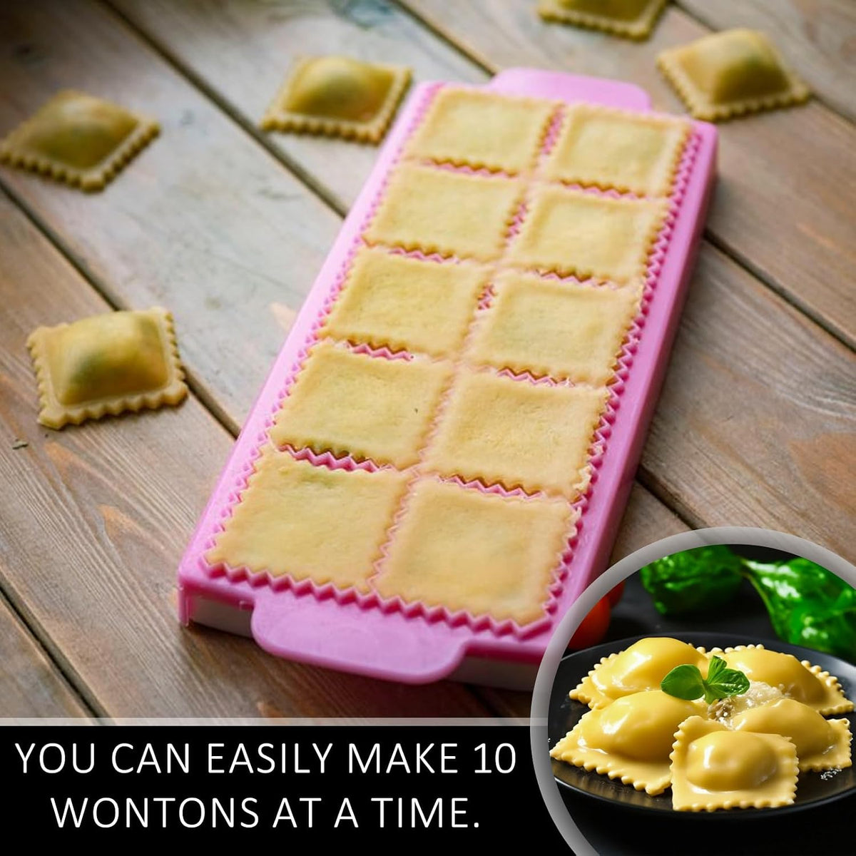 2 Pcs Ravioli Maker,Ravioli Press,Round And Square
