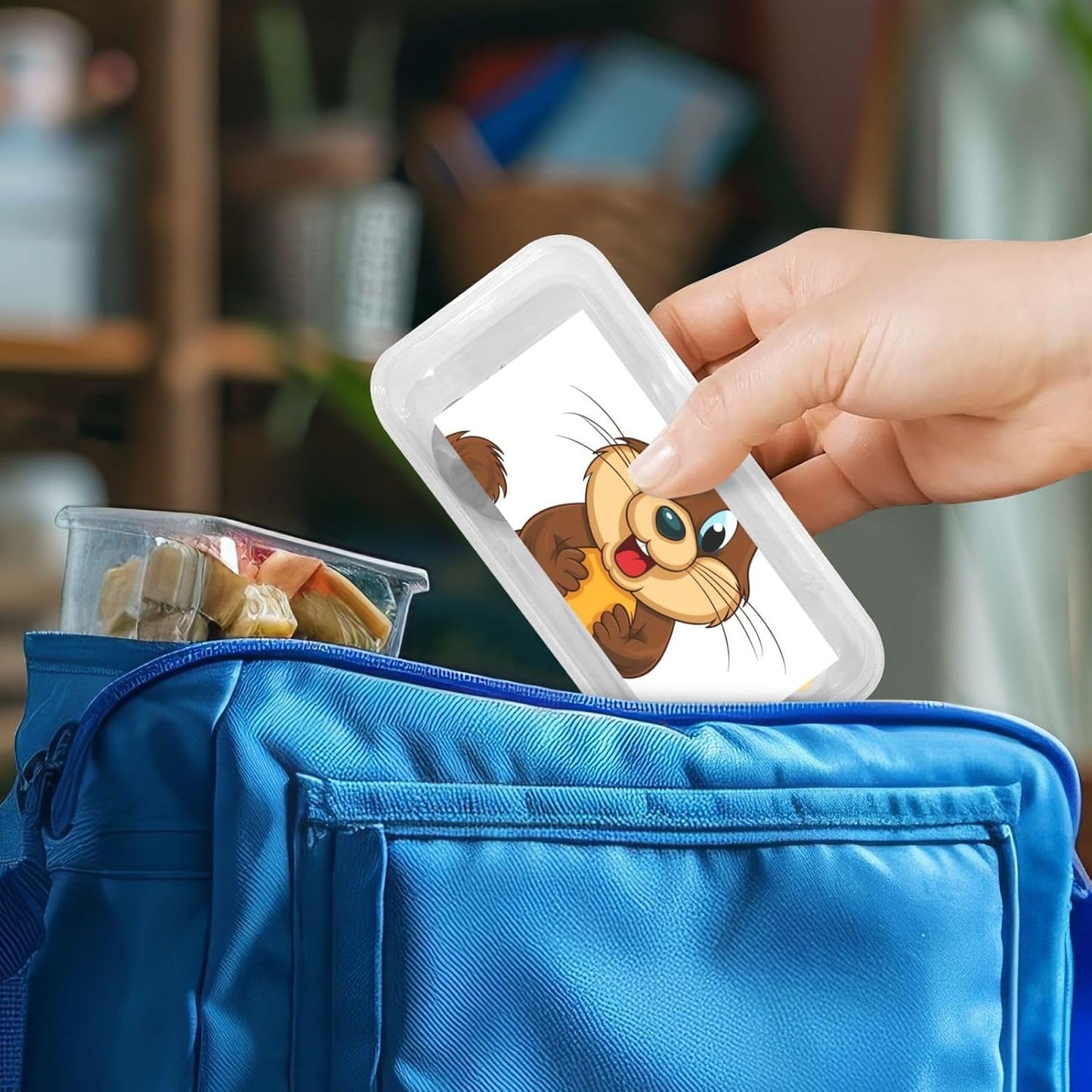 3-Piece Kids Silverware Set With Storage Case, Stainless Steel Reusable Children Safe Knife Spoon Fork Set Cartoon Animated Beaver Children Flatware Set For Kids Lunch Box
