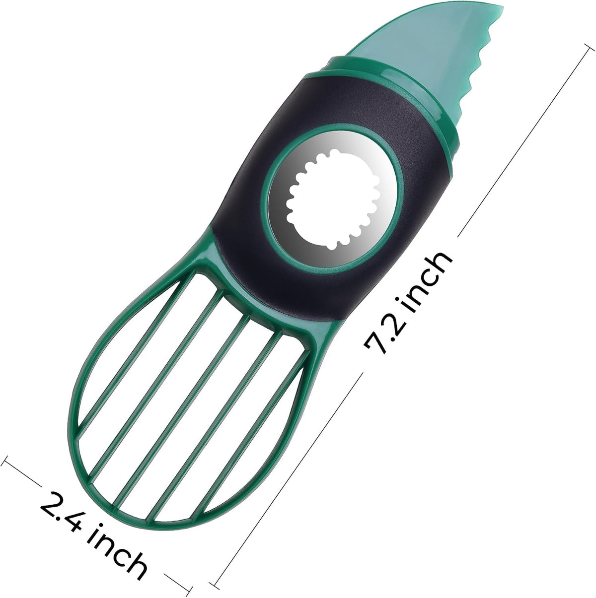 Linoroso Avocado Slicer Tool Kitchen Avocado Knife Set, Good Grips 3-in-1 Avocado Tool with Avocado cutter slicer, Avocado Pit Remover, Avocado Peeler with Cover, Green