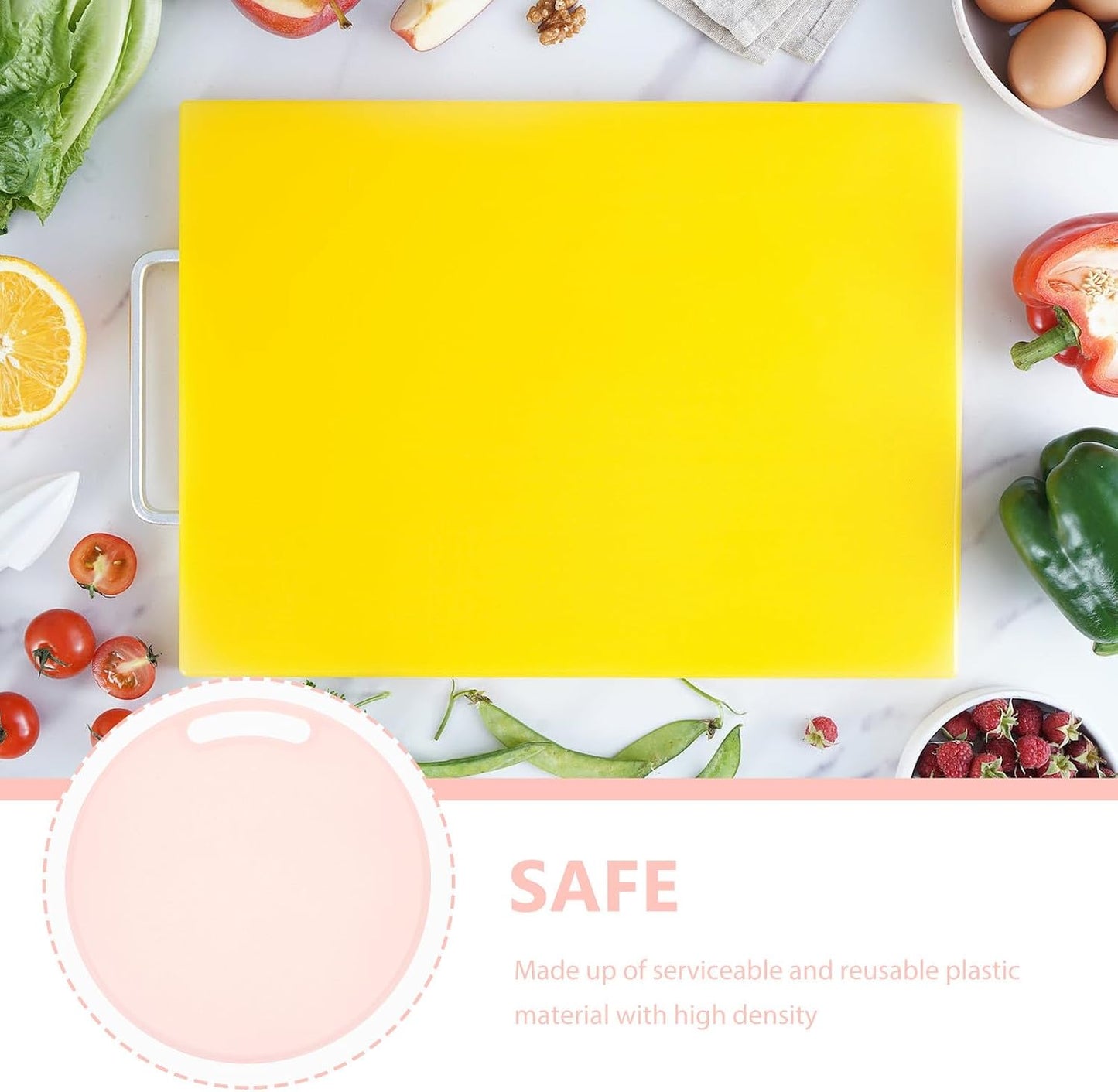 Food Cutting Board 35x0.8cm Pp Non-slip Chopping Mat for Kitchen and Outdoor Use Portable Kitchen Tool