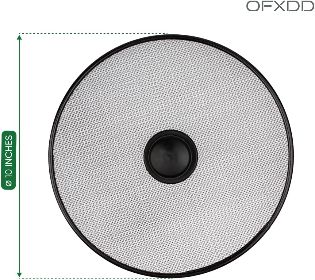 Stainless Steel Lid Splatter Screen - Set of 2: 8,2" & 10" - Frying Pan Oil Splash Guard