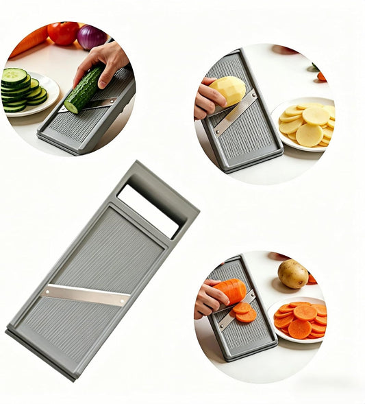 Handheld vegetable Slicer Potato Slicer, Suitable for Potatoes, Carrots, Zucchini, Cucumbers, Onions, Eggplants, Suitable for Making Potato Chips and Using Vegetable French (Grey)