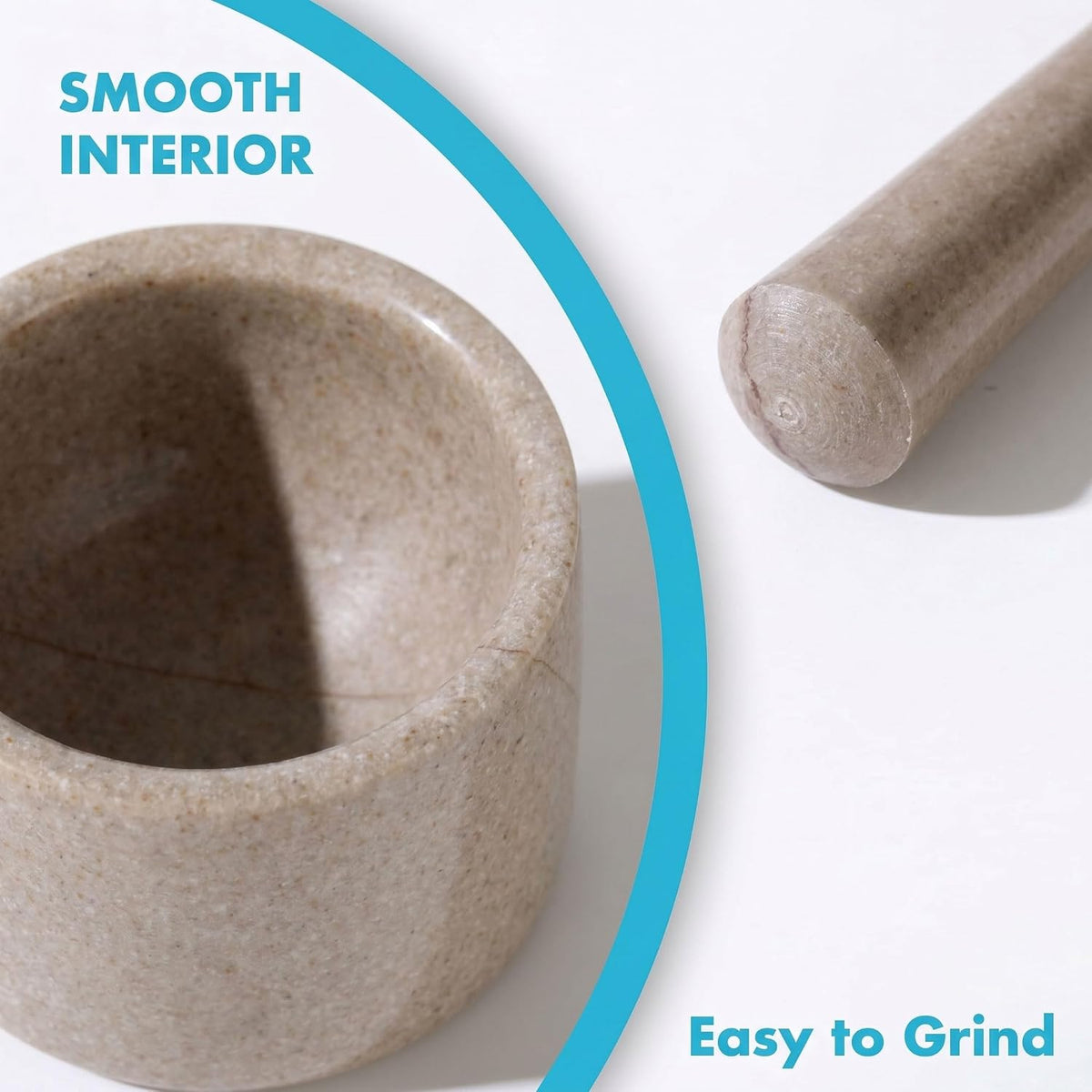 Pill Crusher, Mini Marble and Pestle Set, Pill Crusher Grinder Fine Powder, Arthritic Hands Pill Grinder