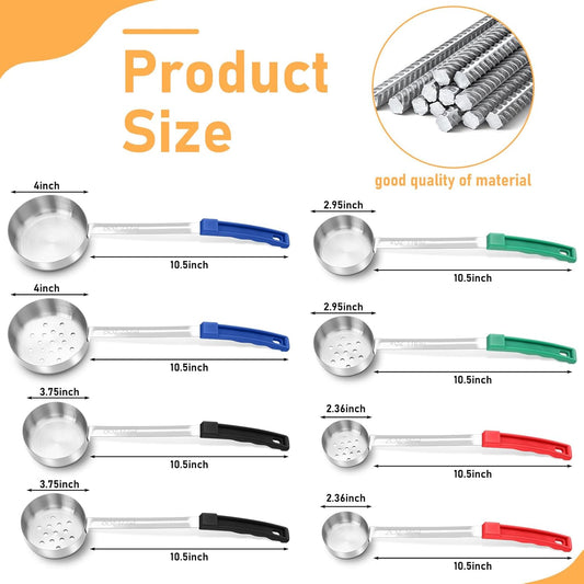 Teenyyou 16 Pcs Portion Control Serving Spoons, 4 Colors, 4 Sizes