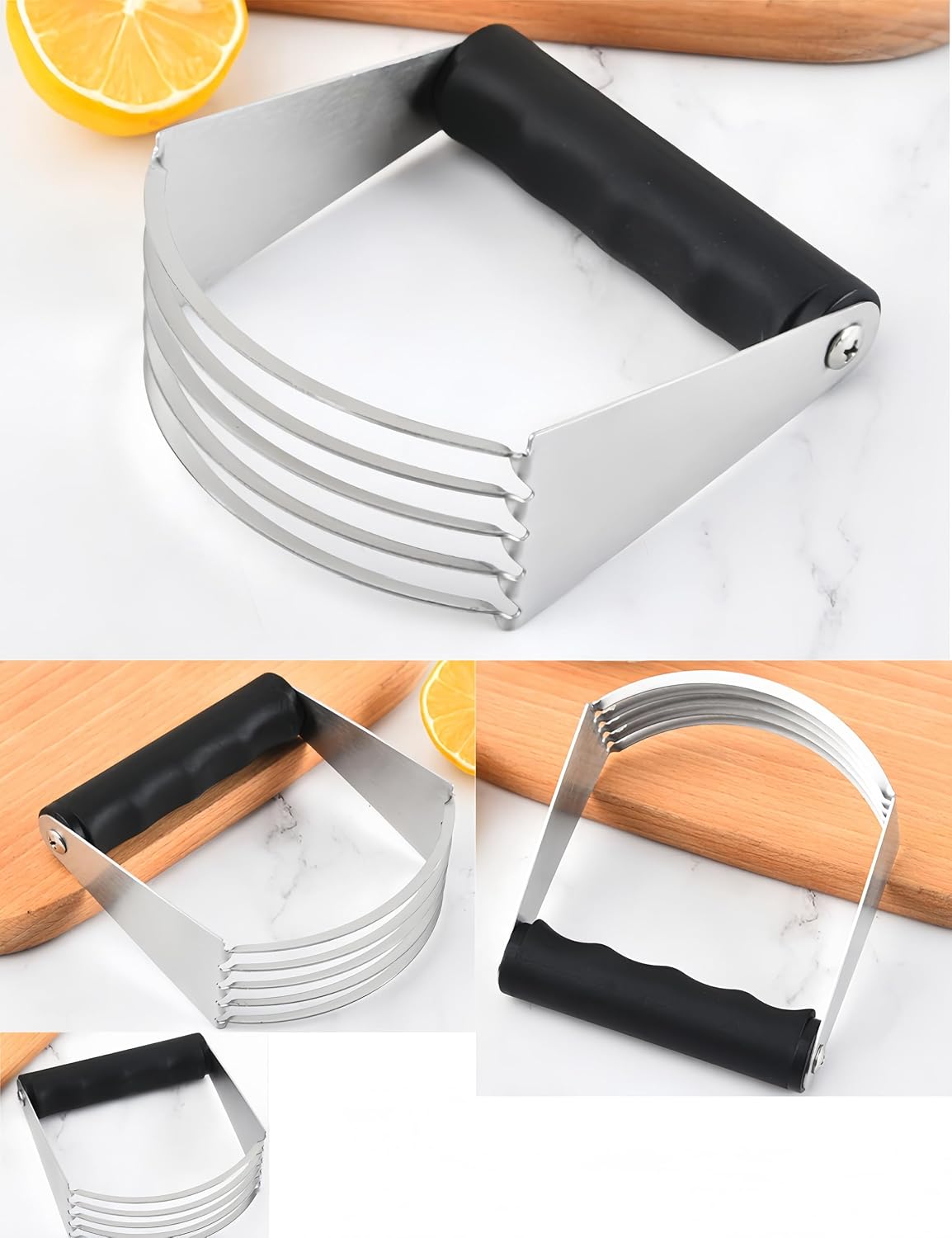 Heavy-Duty Dough Blender,Pastry Butter Cutter,Non‑Slip Handle Baking Tool