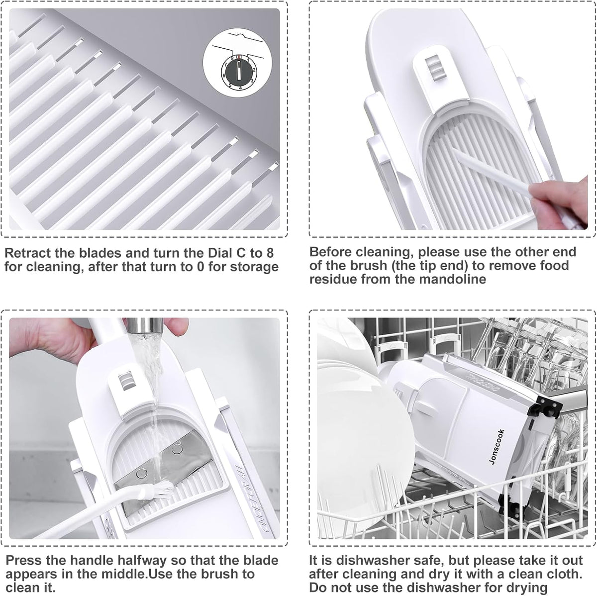 7-in-1 Safe Mandoline Slicer for Kitchen, Vegetable Slicer with Container