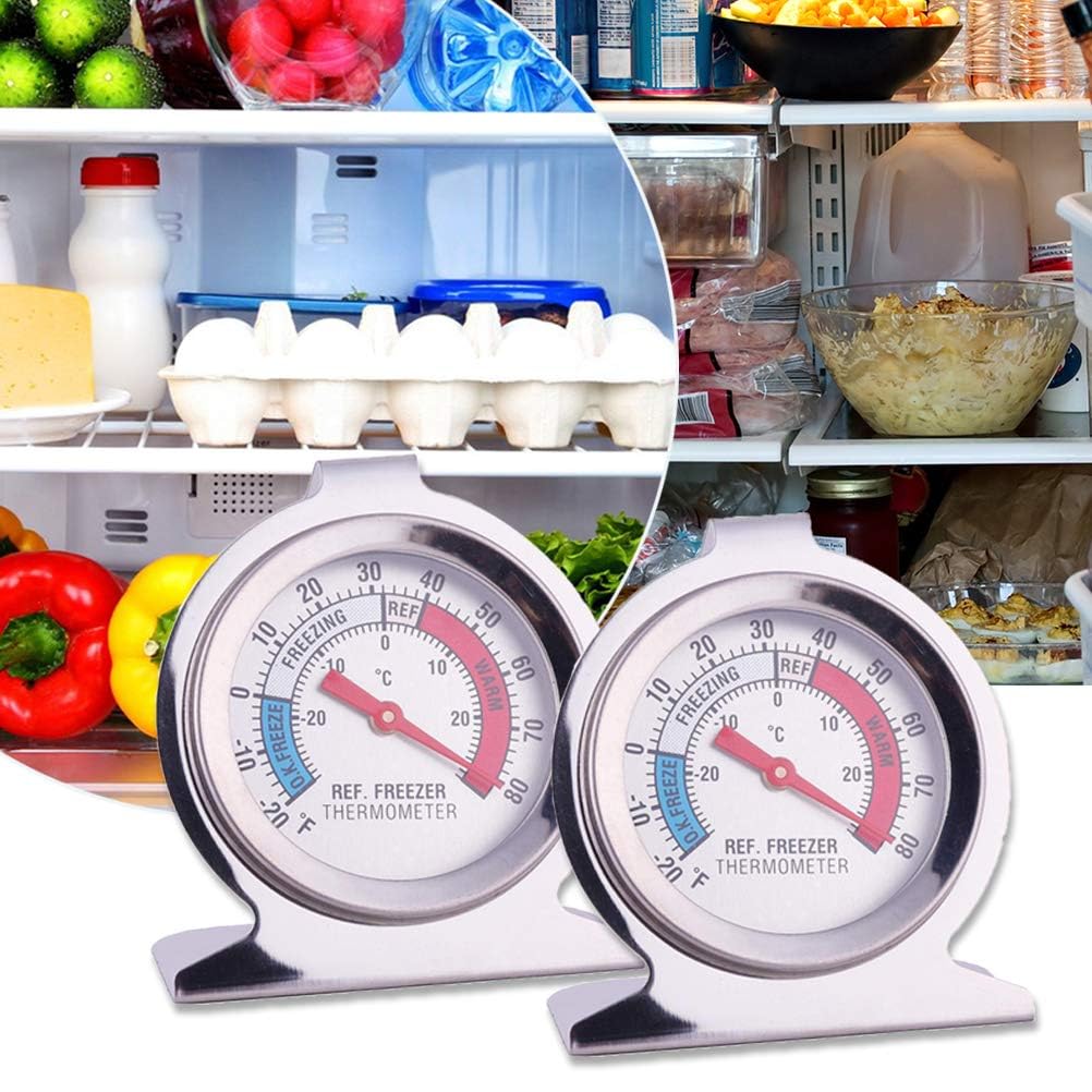 6 Pack Refrigerator Freezer Large Dial Thermometer with Dual-Scale