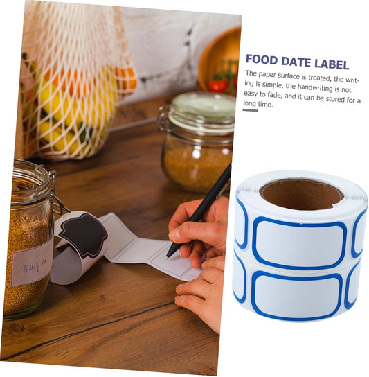6rolls Date Label Stickers for Food Storage Date Marking Decals for Containers Easy to Write Removable for Kitchen Organization