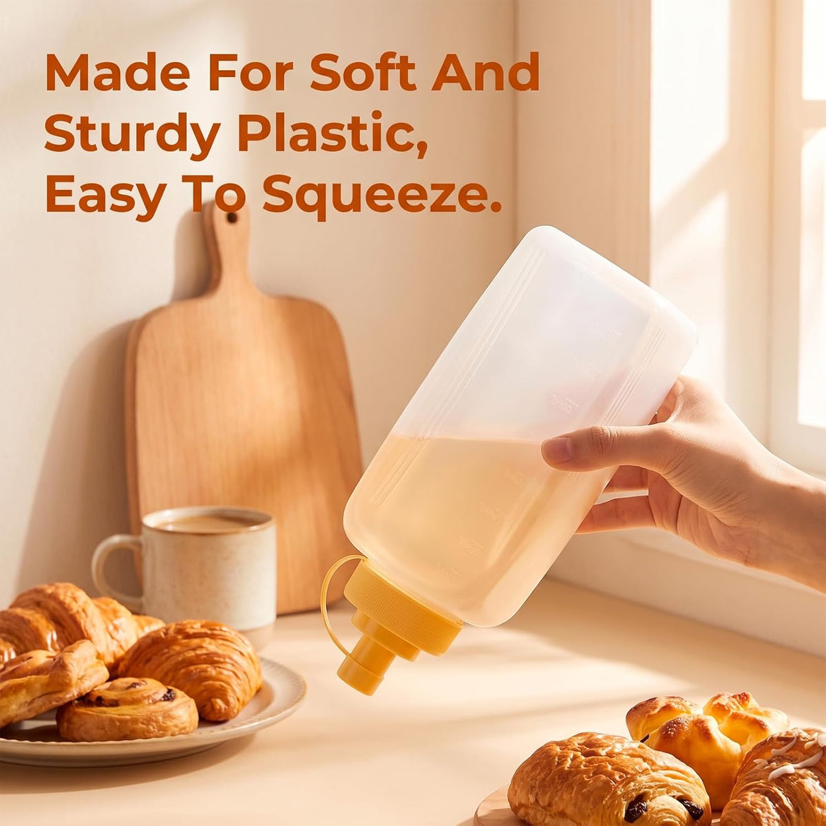 Wide Mouth Squeeze Bottles, 800ML Sauce Squeeze Bottle