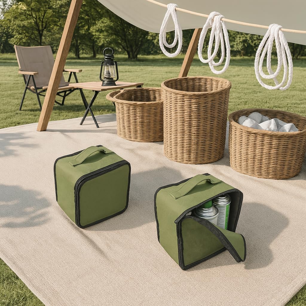 Outdoor Camping Cookware Storage Bag - Portable Handheld Organizer for Grill Pans, Utensils, and Kitchen Tools - Durable Carrier for BBQ and Picnic Gear