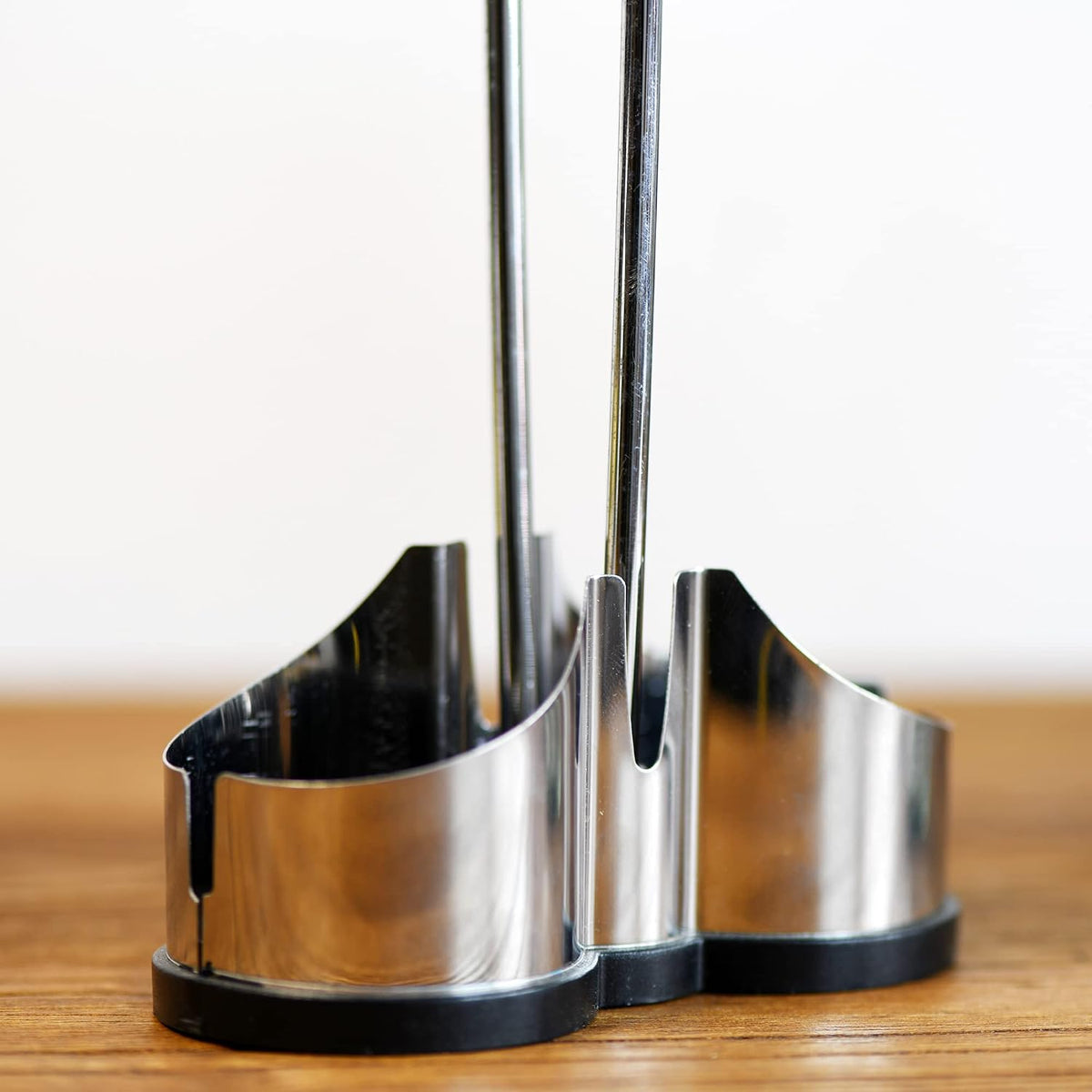 Salt and Pepper shakers, Oil and Vinegar Dispenser Set with Stainless Steel Holder (Salt & Pepper + Oil & Vinegar)