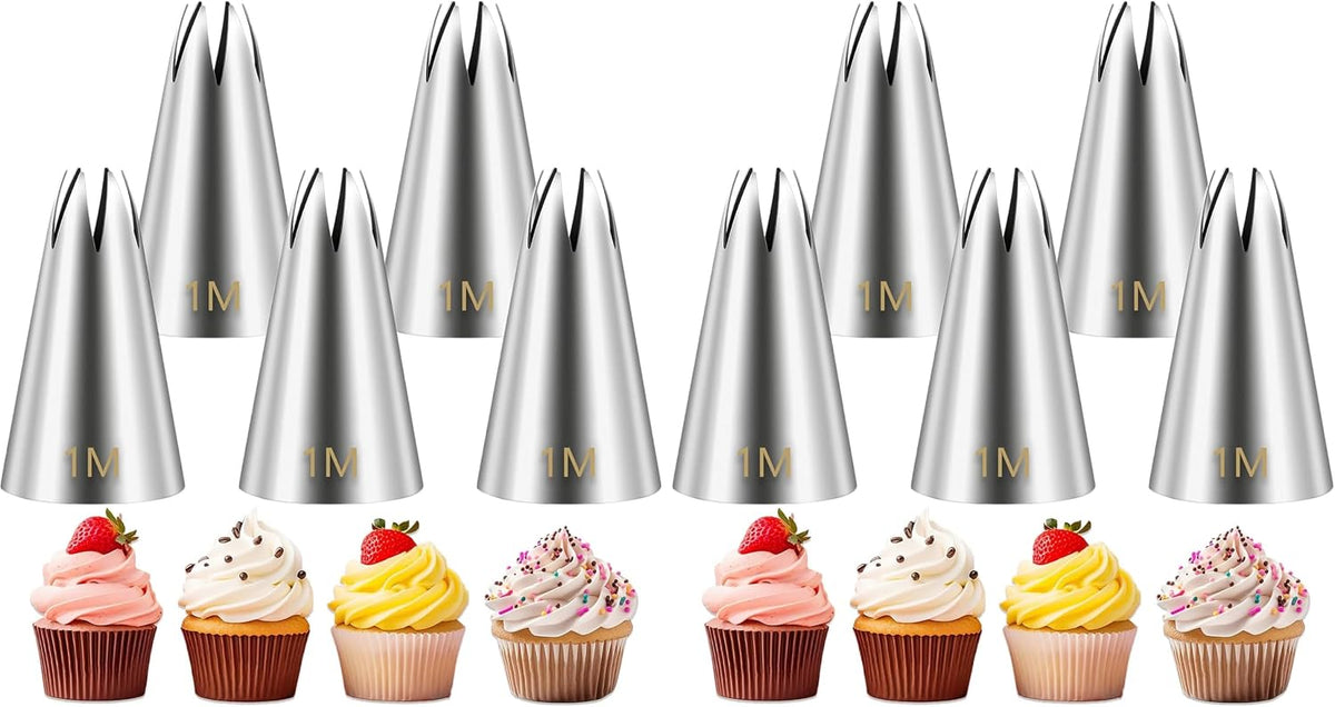 Suuker 1M Piping Tips Set, Large Star Cake Decorating Tips