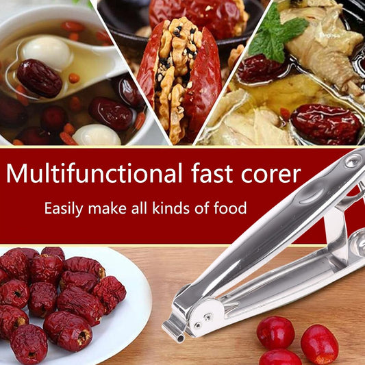 Pitter Tool 304 Stainless Steel Core Remover for Plums, Cherries, Chinese Dates, Grapes