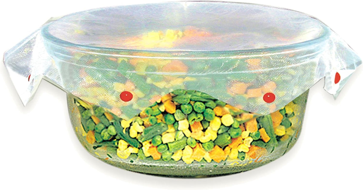 Microwave Spatter Screen, Reusable, Non-Stick Mesh, Folds Flat, 13 Inch Splatter Guard, BPA Free, Tested Food Contact Safe, Made in the USA. Red Beads