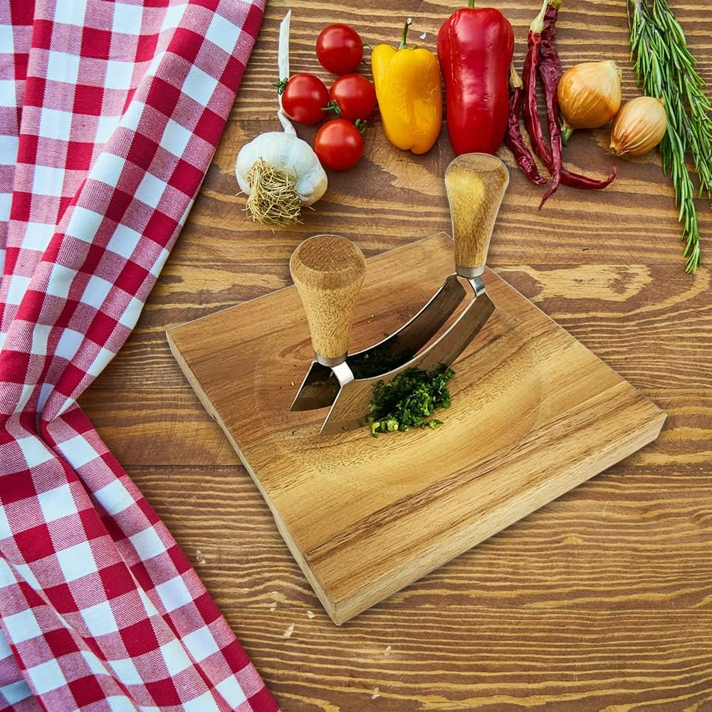 Ulu Cutting Board, Ulu Chopping Bowl, Mezzaluna Cutting Board Bowl - CXD00