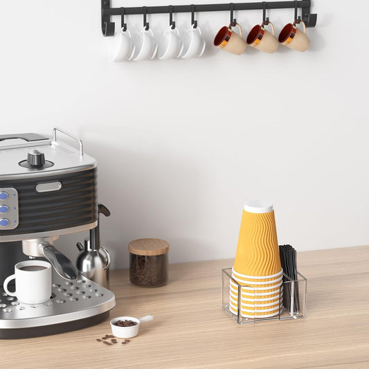 Coffee Cup Holder for Countertop - Clear Acrylic Coffee Bar Accessories Cup Organizer Station Organizer Farmhouse Table Décor