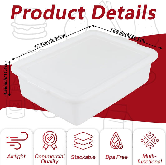 Zopnny 3 Pack Pizza Dough Proofing Box, 17 x 12.6-Inch, Proofing Container