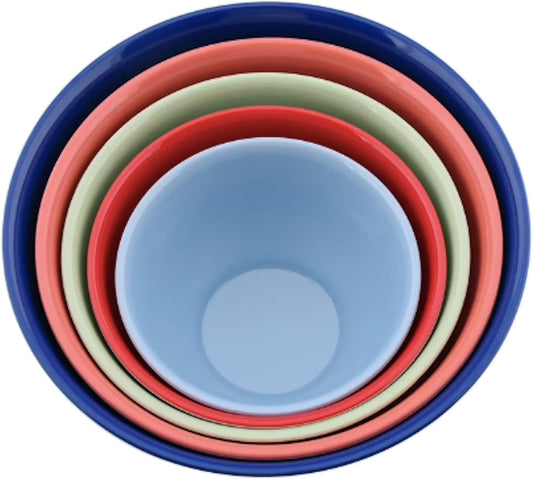 Pioneer Woman Floral Spring Bouquet Melamine Mixing Bowl Set, 10 Piece Set With Lids