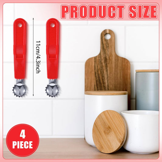 LemonRoad 4 Pcs Tomato Corer Strawberry Huller, Stainless Steel Tool