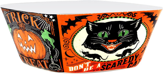 Certified International Scaredy Cat 3 pc. Melamine Hostess Serving Set, Multicolor, Large