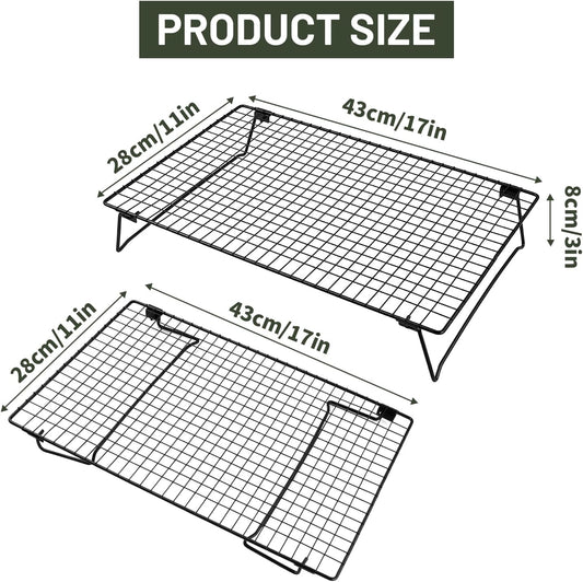 Sourdough Bread Cooling Rack, 2-Pack Heavy-Duty Baking Cooling Racks