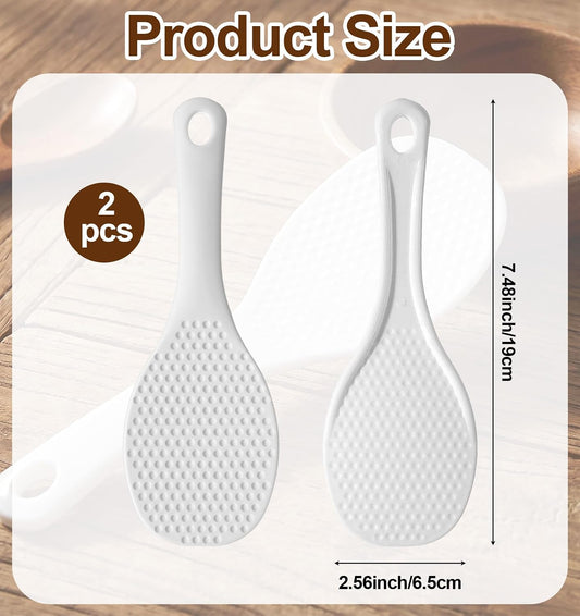 2 Pcs Rice Scooper, Non-stick Rice Paddle, Heat Resistant Anti-scratch Reusable Kitchen Utensil, for Home Kitchen, Restaurant and Daily Cooking Serving Use