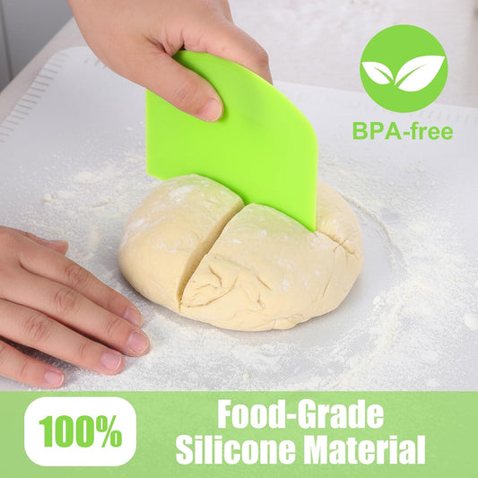 10 Pcs Bread Scraper, PE Plastic Bowl Scrapers for Bread Dough