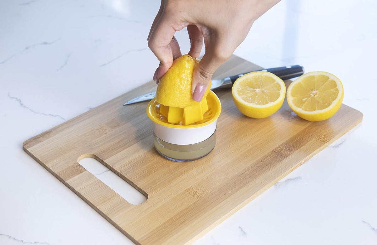 Joie Lemon and Lime Small Hand Juicer and Reamer, Built-In Measuring Cup