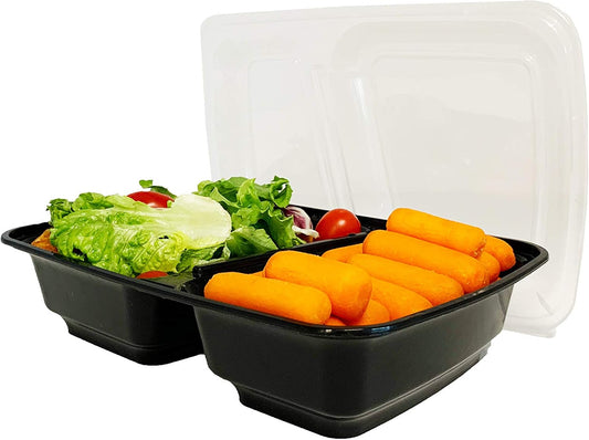 Reli. Meal Prep Containers 30 oz (50 Pack) - Takeout & Carryout Food Boxes with Lids