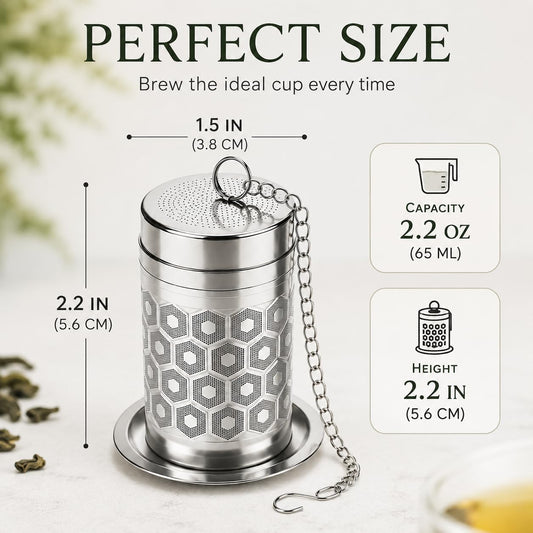 6 Pack Tea Infuser for Loose Leaf Tea, Stainless Steel Tea Strainer, 2.2 oz