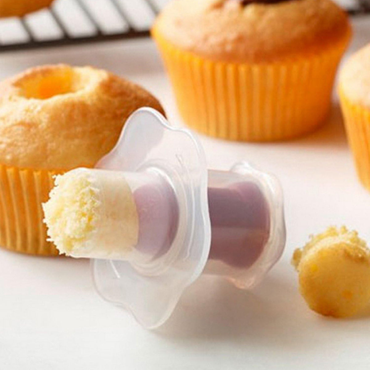 2pcs Cupcake Tools Muffin Cake Pastry Model Plunger Cutter Decorating Plastic Cake Digging Holes Device Filling - Cupcake Hole Punch