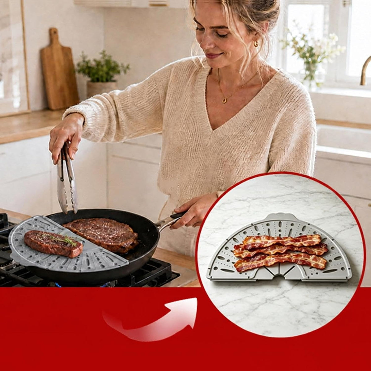 Boil Over Spill Stopper | Heat-Resistant Reusable Foldable Boil-Proof