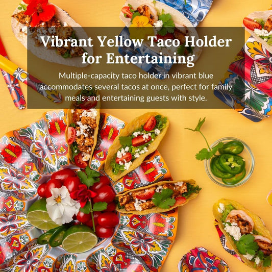 Prepara Multiple Taco Holder, Yellow, Holds 3 Tacos