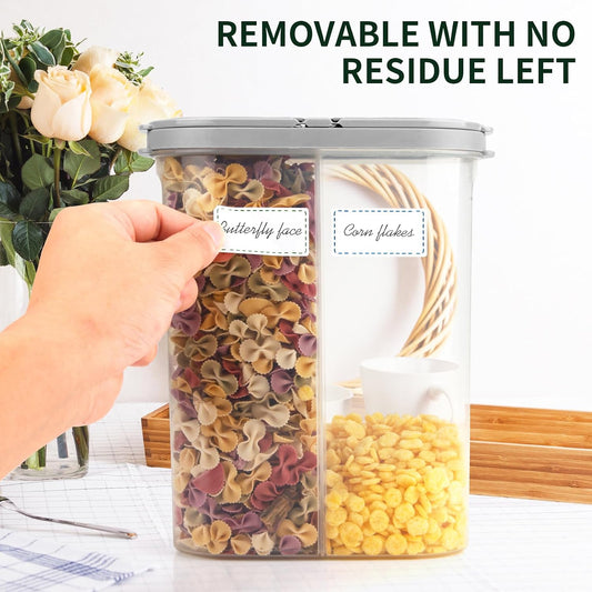 1000 Removable Freezer Labels, 1 x 2 in, Waterproof Oil-Proof Stickers | 1000 removable freezer labels, 1 x 2 in, waterproof and oil-proof for food storage, jars, containers, and kitchens