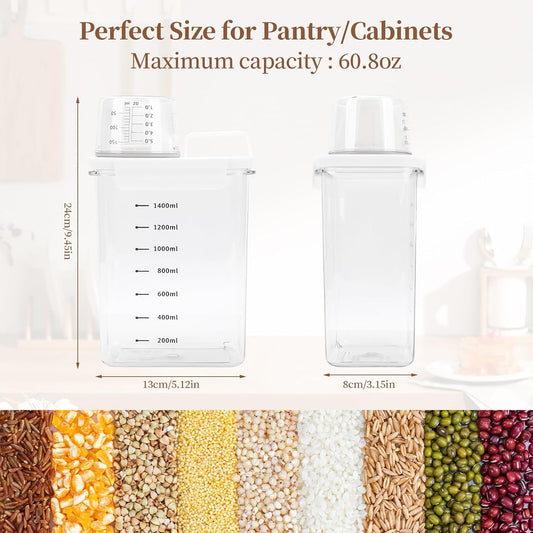 wheat berry storage compatible with granola container, BPA Free Airtight Cereal Container with Pour Spout, Dry Food Storage for Rice, Flour, Oats and Grains, Keeps Pantry Neat and Ingredients Fresh