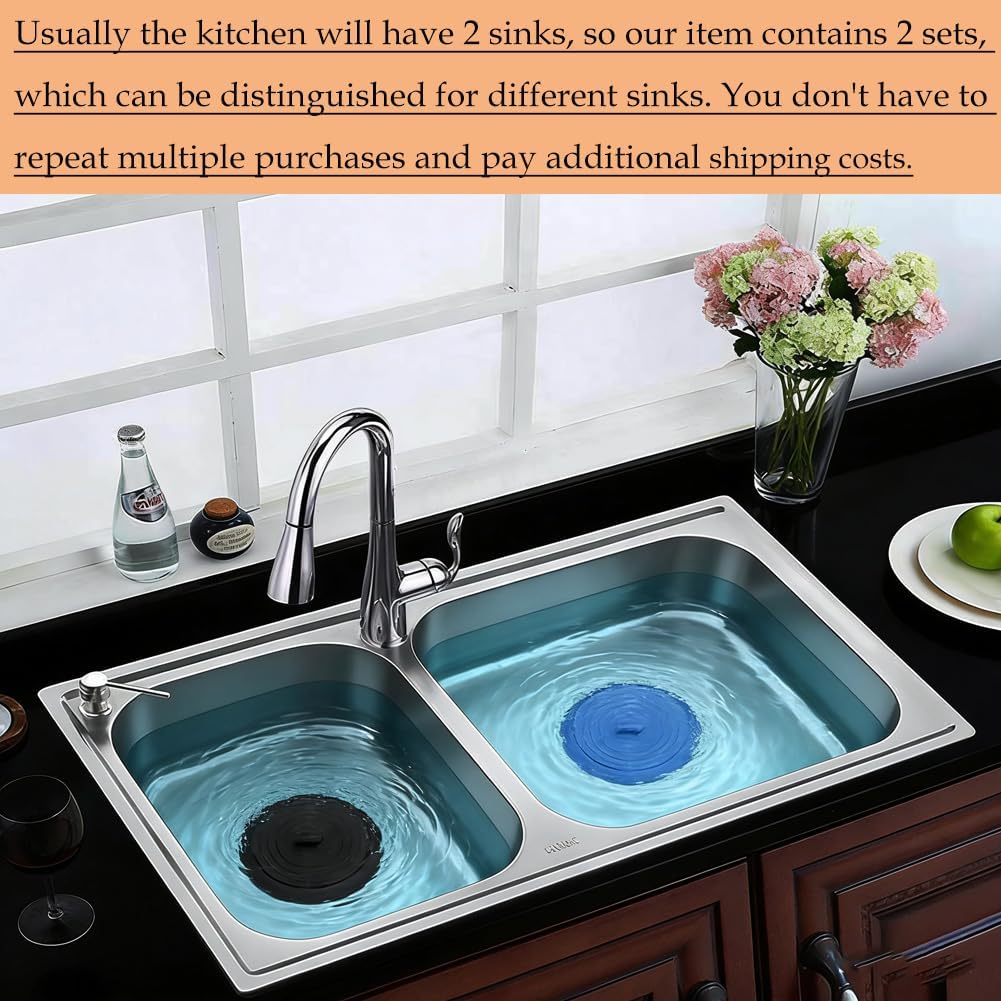 Seatery 2PCS Kitchen Sink Strainers, Sink Drain Filter, Sink Basket Strainer, 4.5 Inch Stainless Steel Sink Drain Strainer, Food Scraps Catcher for Kitchen