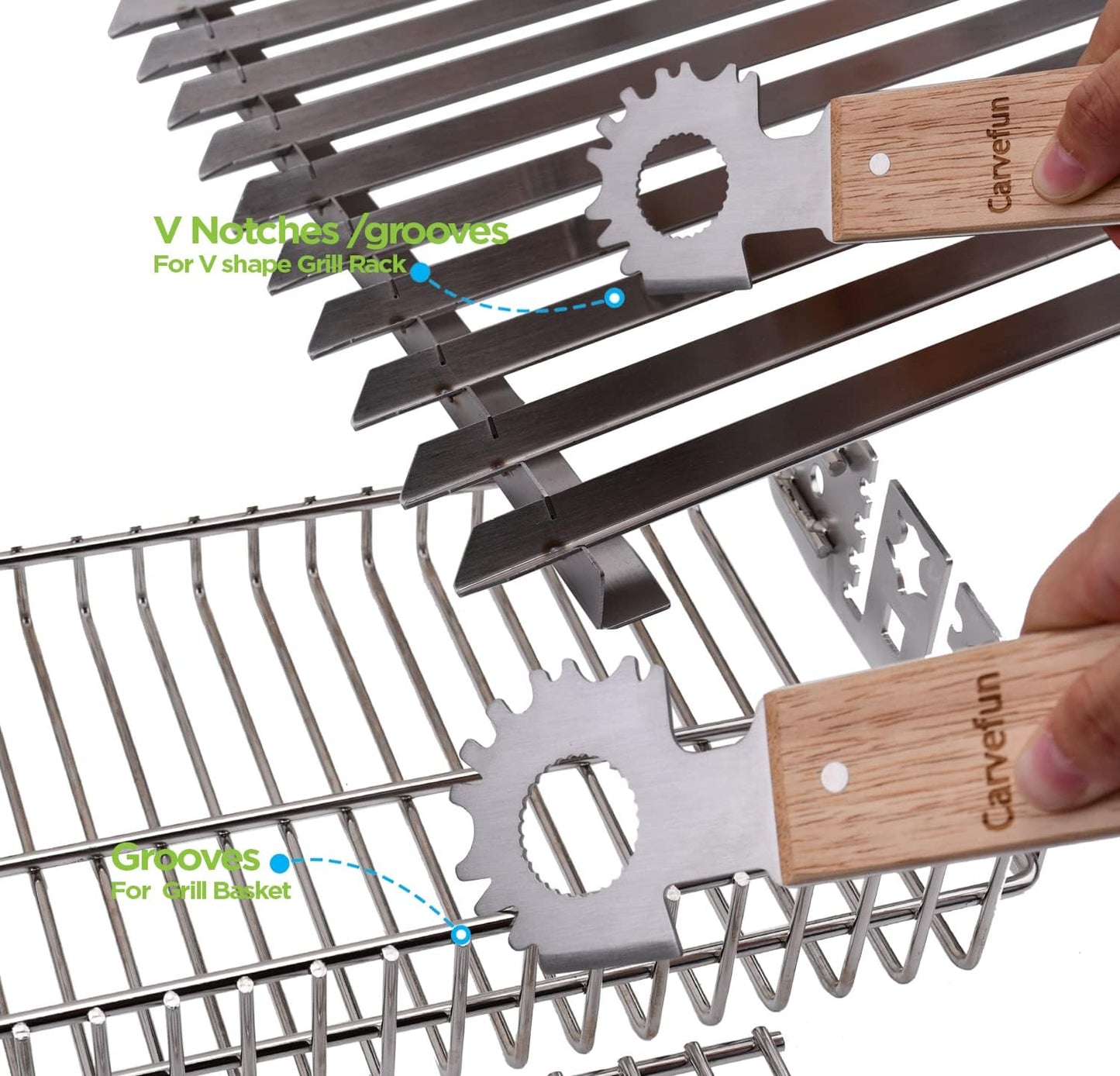 Magnetic BBQ Grill Scraper Tool Beer Bottle Opener Works with Most Grills Griddle Or Oven Grates Bristle Free Grill Grate Cleaner Barbeque BBQ Grill Accessories Stainless Steel for Fridge