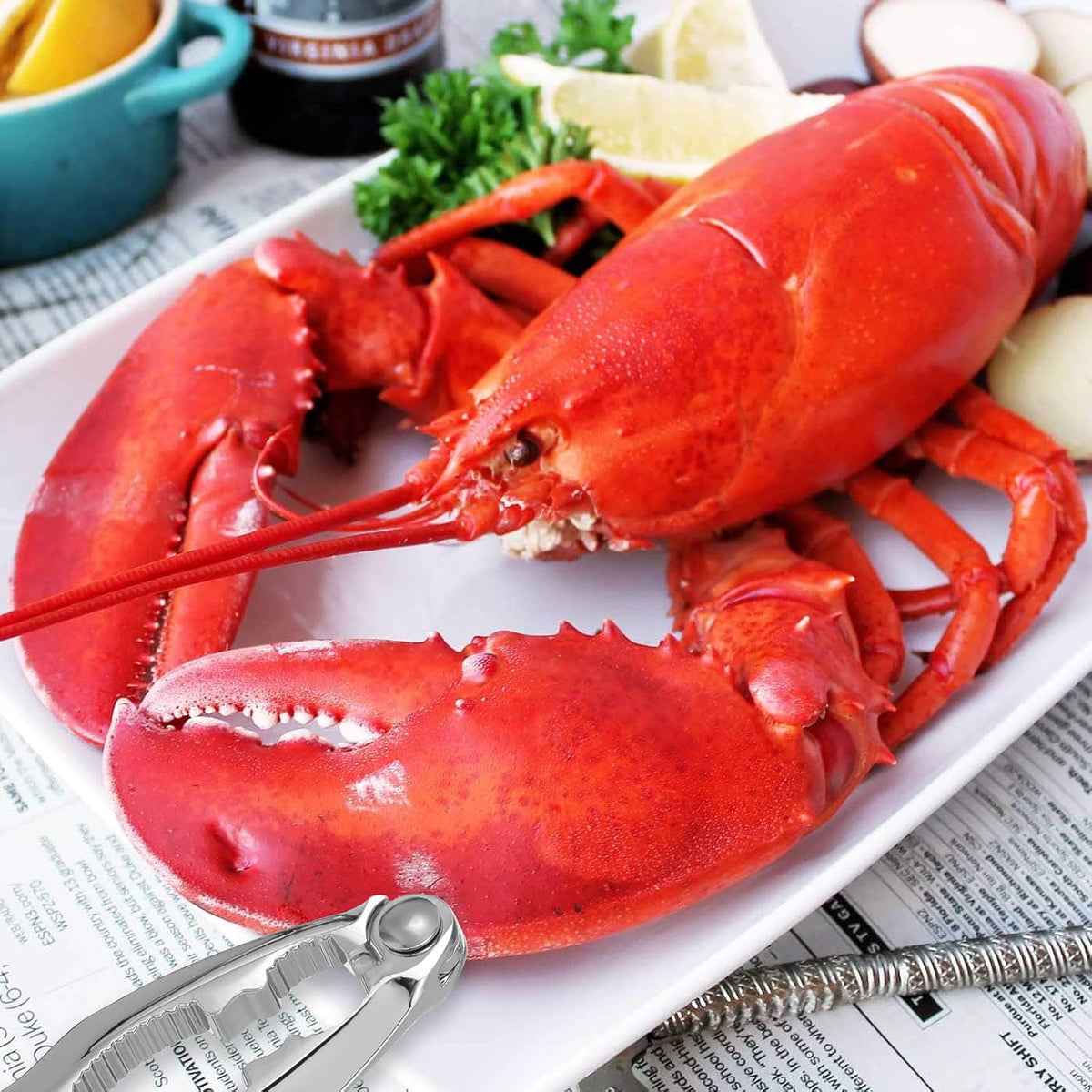 12 Pcs Crab Crackers and Tools, Crab Crackers Sets, Lobster Crackers, Heavy Duty Seafood Cracker Tools, Nut Cracker Set