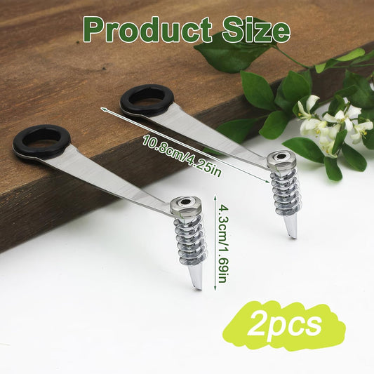 2 Pack Stainless Steel Spiral Cutter, Piranha Veggie Slicer for Potatoes, Carrots, Cucumbers, Zucchini, Easy to Use, Ideal for Salads & Garnishes
