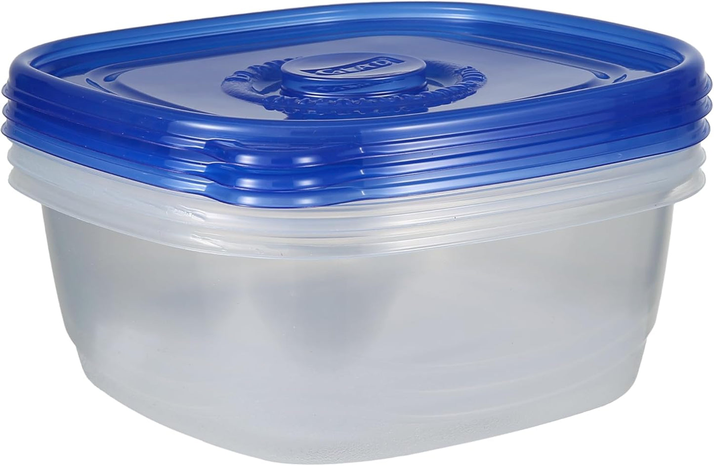 Glad GladWare Tall Entree Food Storage Containers with Lids, Large Square BPA Free Plastic for Meal Prep and Lunches, Lock Tight Seal, Microwave and Dishwasher Safe, 42 Oz, 3 Count