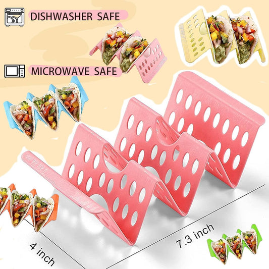 SiliFine Complete Taco Serving Set Taco Fiesta Kit Include Tortilla Warmer Small Salsa Bowls Large Salsa Dish Taco Stands Shell Holder Mortar and Pestle Taco Shell Maker Press Tortilla Fryer Tongs