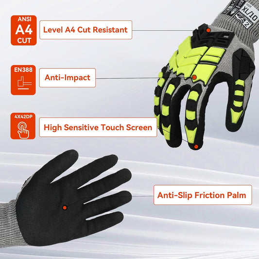Safety Work Gloves,Impact Gloves for Men Women