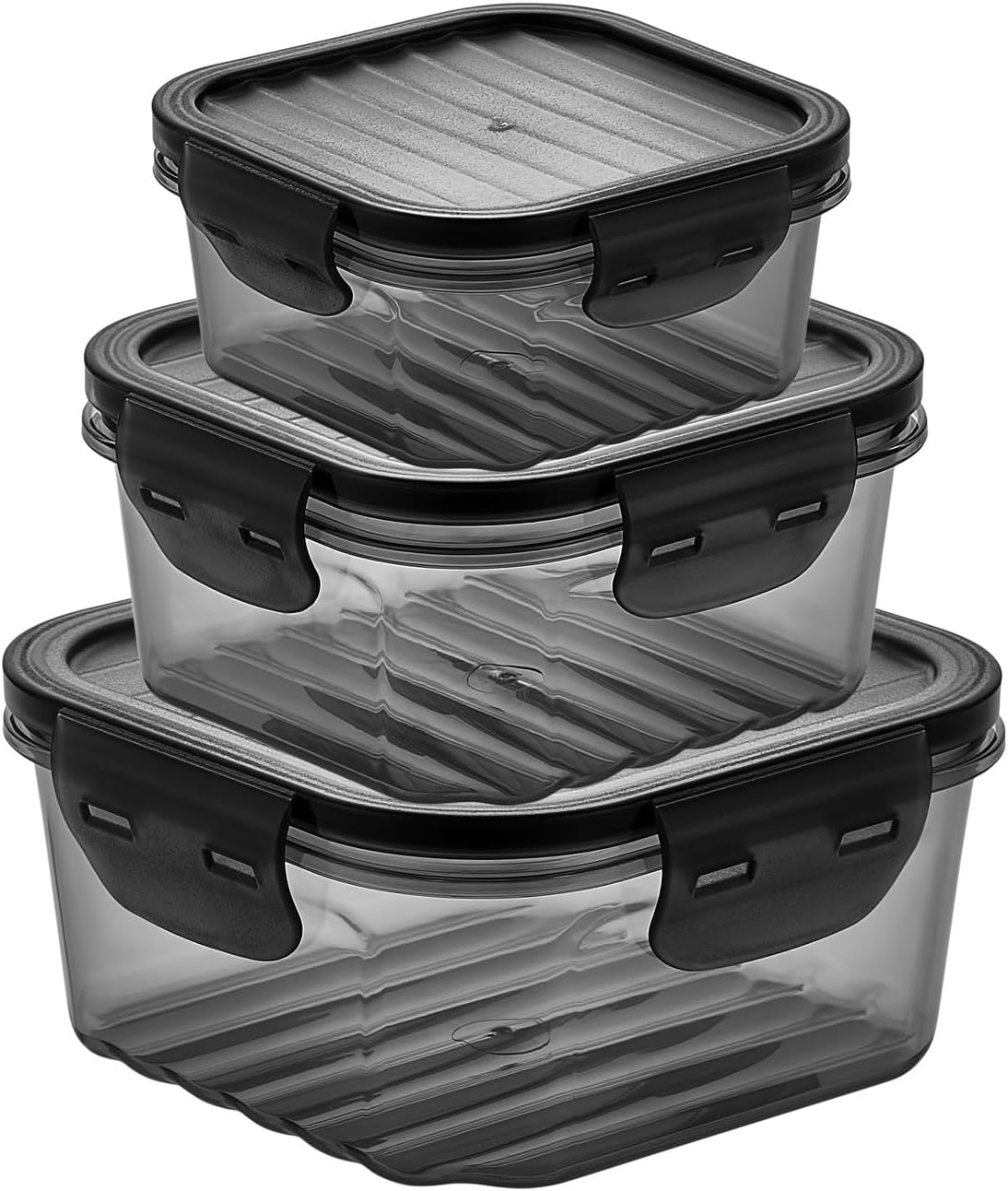 12-Piece Food Storage Container Set – Airtight, Leakproof, BPA-Free Plastic Storage Boxes with Locking Lids – Stackable Meal Prep Containers, Microwave, Freezer & Dishwasher Safe