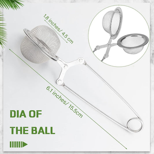 Yinder 36 Pcs Tea Infusers Strainers Balls Bulk Snap Tong Stainless Steel
